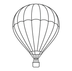 Obraz premium Hot air balloon outline travel transport