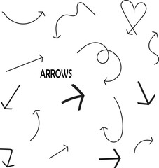 Hand drawn question mark and arrow vector illustration symbolizing a business concept