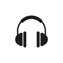Black Icon: Modern Headphones for Music, Podcast, or Audio Streaming