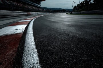 Race Track Asphalt Curve
