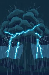 lightning in the sky
