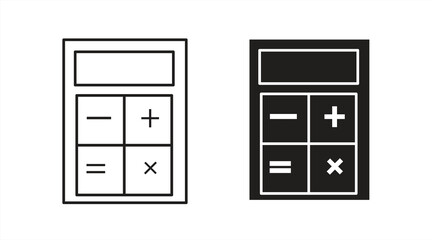 Calculator icon vector, Calculator sign vector, illustrator