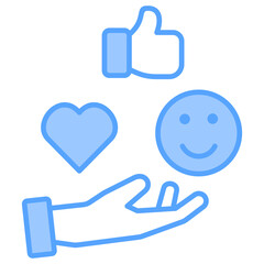 Obraz premium Reaction Blue Icon