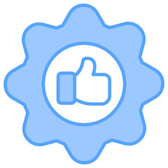 Obraz premium Verification Blue Icon