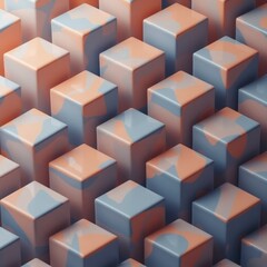 abstract background made of glossy cubes