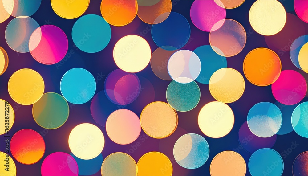 Poster abstract bokeh background colorful circles