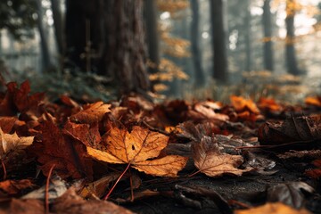 Autumn Leaves Forest Floor
