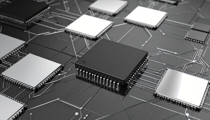 Circuit board with microchips