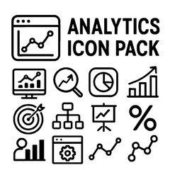 Clean Line Icons for Data Analytics and Dashboard Design
