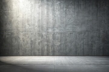 Moody concrete wall with spotlight and textured floor