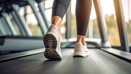 Woman walking on treadmill (1)