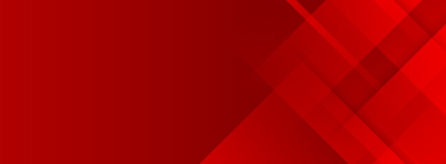 Fototapeta premium Dynamic abstract geometric design featuring overlapping diagonal layers on a vibrant red background for modern presentations.vector