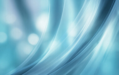 Flowing light blue abstract waves image