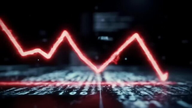 Red Downtrend Market Decline Visualized