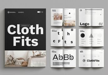 Minimal Black & White Brand Guidelines Layout