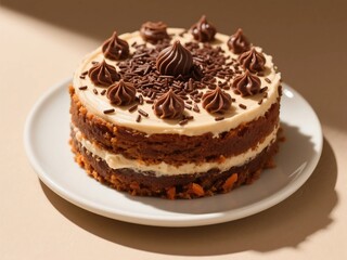 Carrot Cake with Brigadeiro and Chocolate Sprinkles