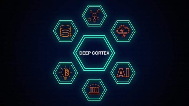 Deep cortex, Business, modern technology, internet,  networking and money concept. The future of technology connected.