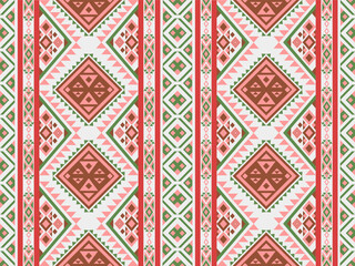 Colorful geometric seamless pattern  design for carpet,curtain,clothing,fabric,wrapping paper,tiles, textiles,batik,texture and wallpaper.Vector background.