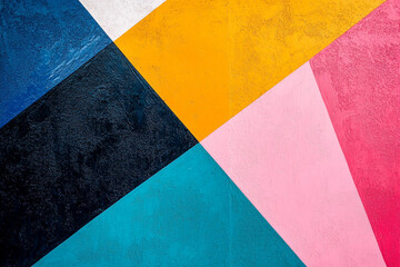 Abstract geometric strokes in vivid colors on canvas wall d?(C)cor