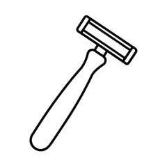 razor shaver outline vector icon on white background 