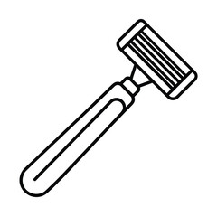razor shaver outline vector icon on white background 