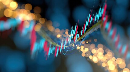 Financial data and chart: A visually compelling image showcases the vibrant and dynamic nature of financial data and stock market trends.