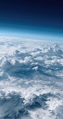 Obraz premium High-altitude view of Earth's clouds and terrain