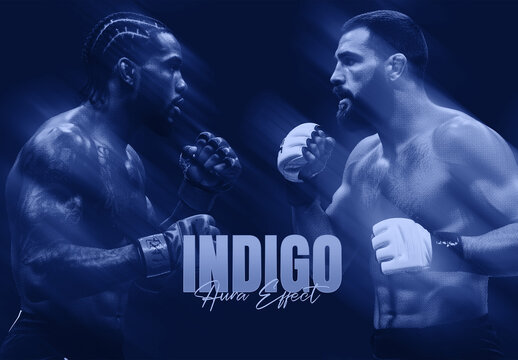 Indigo Aura Blue Glow Photo Effect