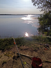 Tranquil Fishing Spot at Sunset