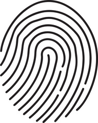 Fingerprint outline vector illustration
