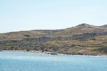 Fototapeta premium l’île de Délos est un site archéologique majeur en Grèce. Cyclades - grèce - europe