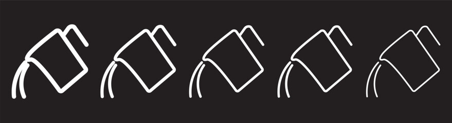Pouring icon thin flat outline style.Watering Can icon