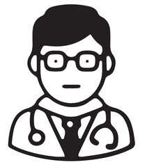 vector illustration of doctor man