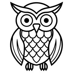 Intricate Owl Mandala Design Outline Vector Style