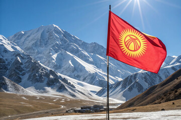 Kyrgyzstan August 31 Independence Day Celebration Flag Central Asia