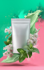 Product Pouch with Green and pink