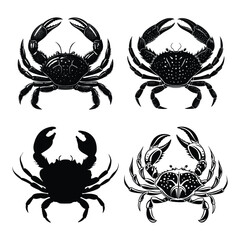 Crab Silhouettes, crab icon