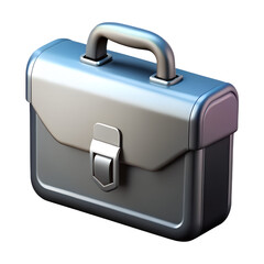 3d business plastic glosy black suitcase 