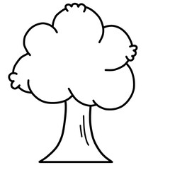 apple tree no fruit outline