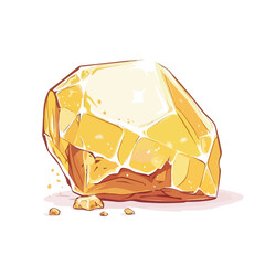 Flawed Diamond on White Background