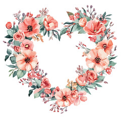 Heart-shaped Flower Wreath Frame