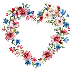 Heart-shaped Flower Wreath Frame