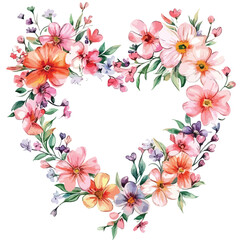 Heart-shaped Flower Wreath Frame