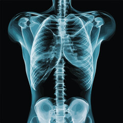 Human Body X-Ray Background Space