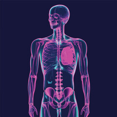 Human Body X-Ray Background Space
