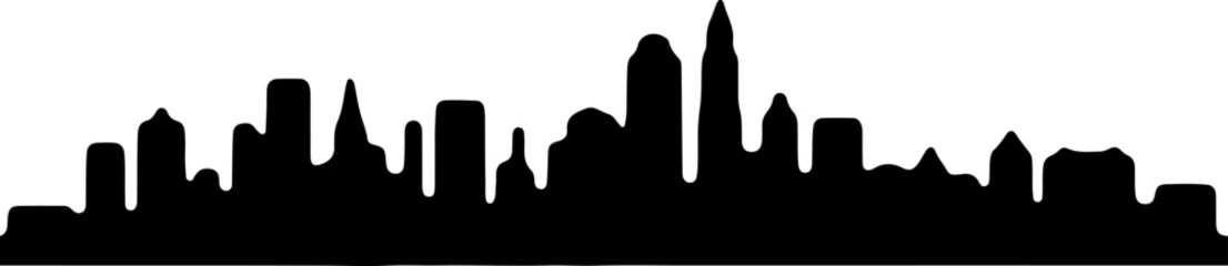 Obraz premium City Skyline, Urban Silhouette, Cityscape Art, Bundle