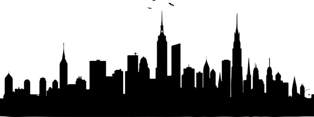 City Skyline, Urban Silhouette, Cityscape Art,  Bundle