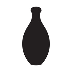 Silhouette icon of a bowling