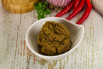 Yellow Thai spicy curry paste