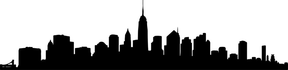 City Skyline, Urban Silhouette, Cityscape Art, 